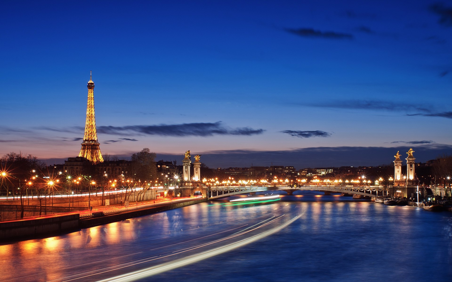 french cities of paris night scene 